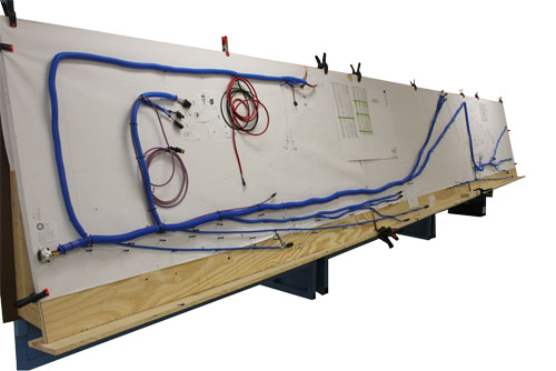 Industrial Crane Chassis Harness on Wire Board
