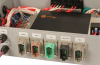 PLC Control Panel with Custom Machined Connector Ports