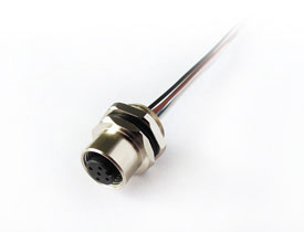 M12 Female Waterproof rear panel mount connector (M16) 3 pins