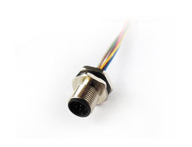 M12 Male Waterproof rear panel mount connector (PG9) 3 pins
