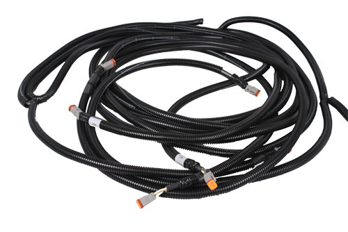 Wire Harness with Multiple Breakouts, Waterproof Connectors & Protective Tubing