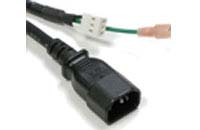 Hooded Male 3 Prong Power Cable