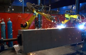 Robotic welding on diesel tank